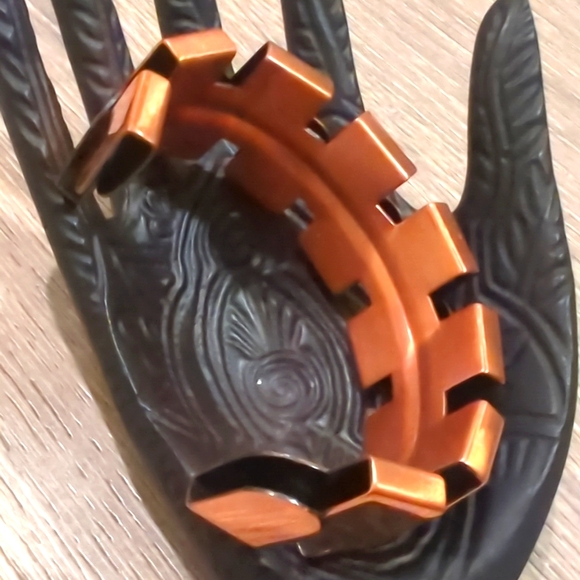 Vintage *Rare* Renoir Entr'acte Design Copper Cuff - Picture 5 of 12